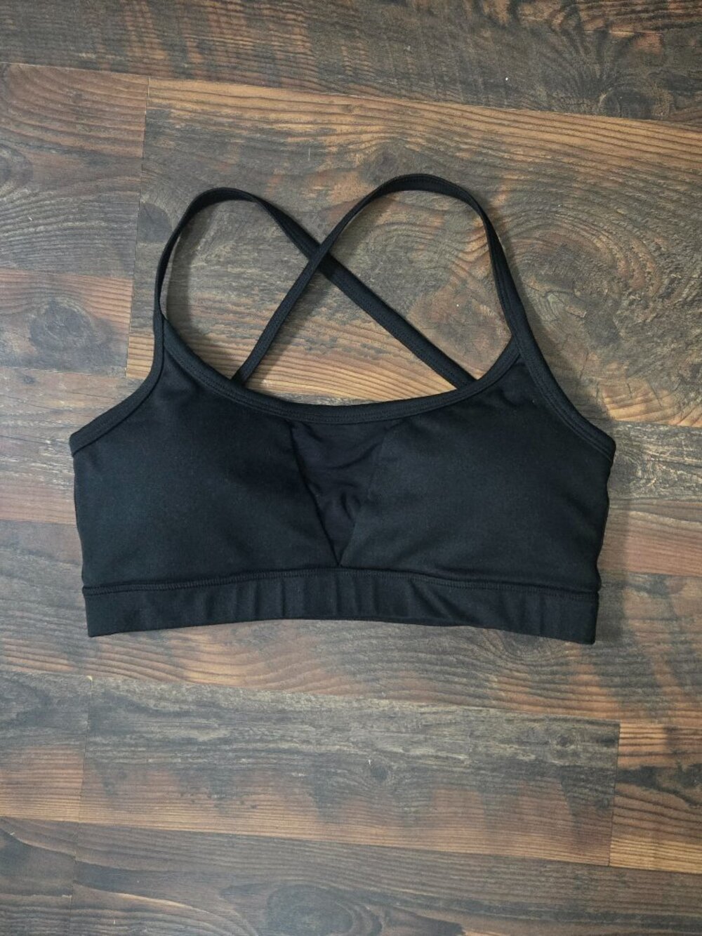 NWOT Popflex Set the Bar Sports Bra Black Size 8